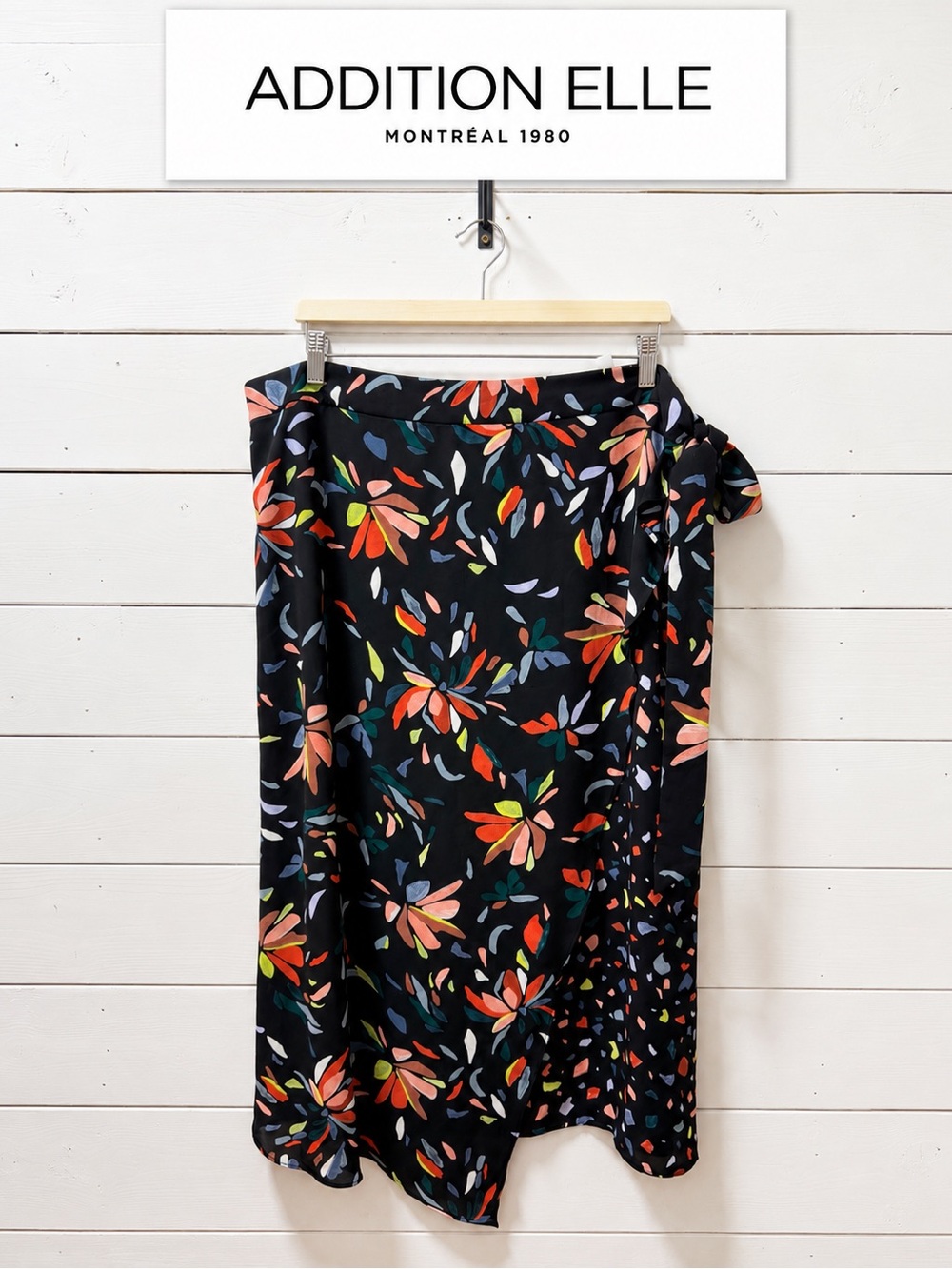 Addition Elle Montréal 1980 Floral Wrap Midi Skirt – Size 16